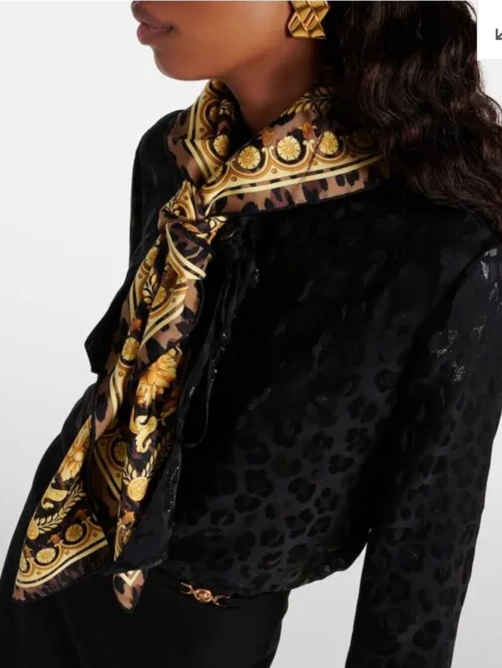 VERSACE Wild Barocco Silk Twill Scarf